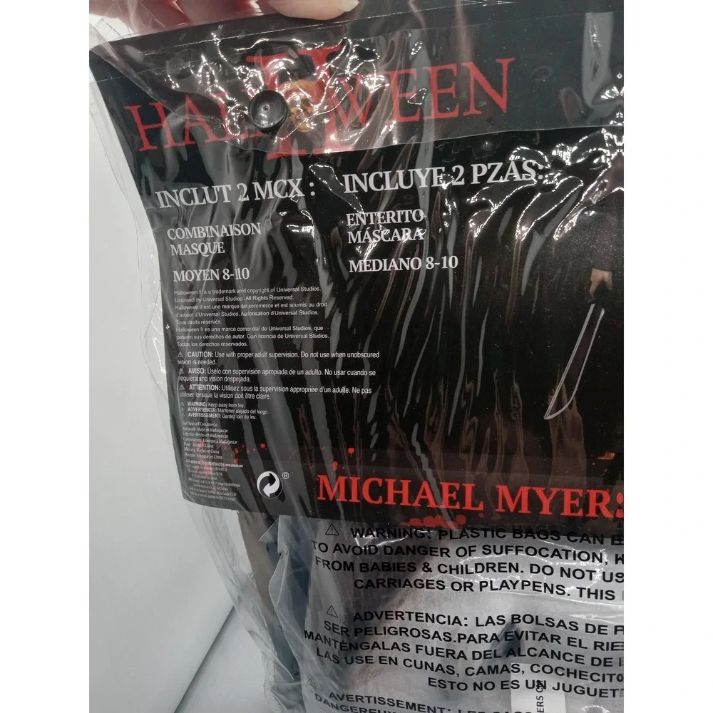 *Brand New* Michael Myers Costume Halloween Cosplay Horror Slasher Child Medium - Picture 4 of 10